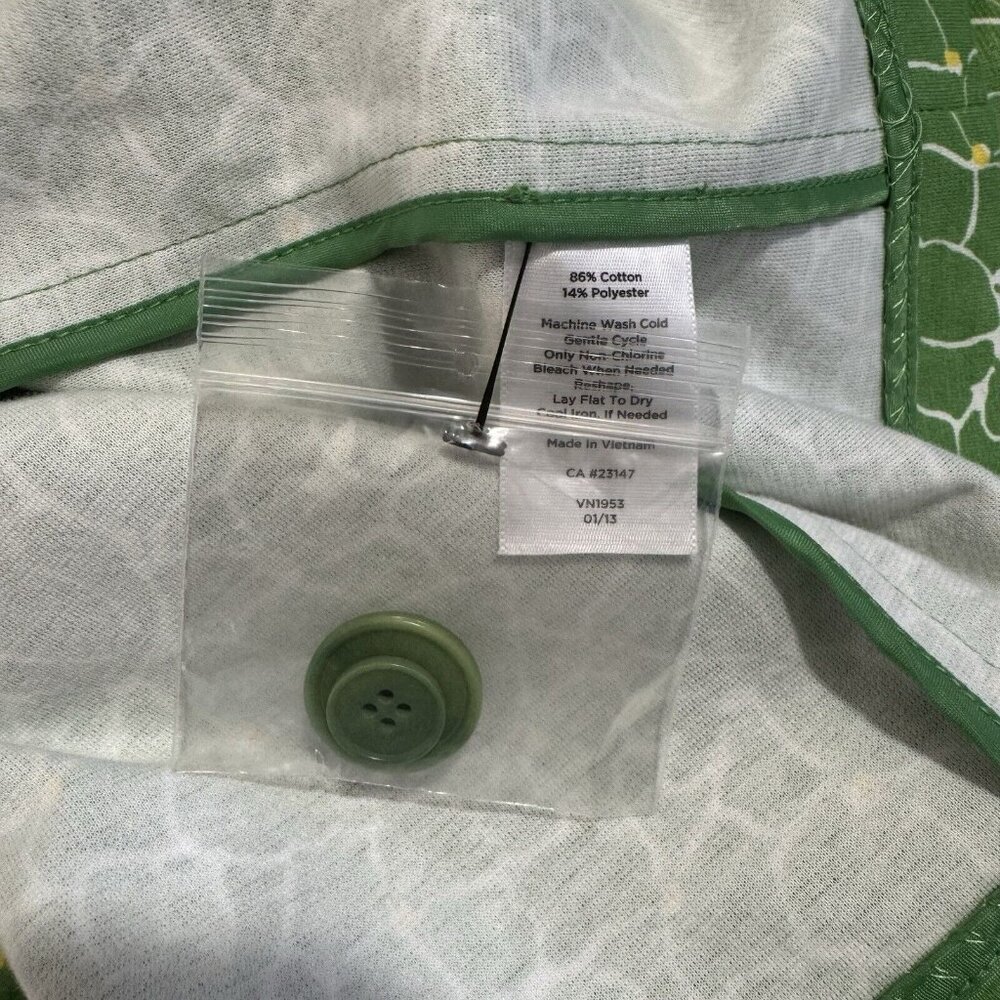 NWOT Talbots Blazer Jacket 1XP Petite Floral Green Yellow Cotton Stretch - Picture 8 of 10